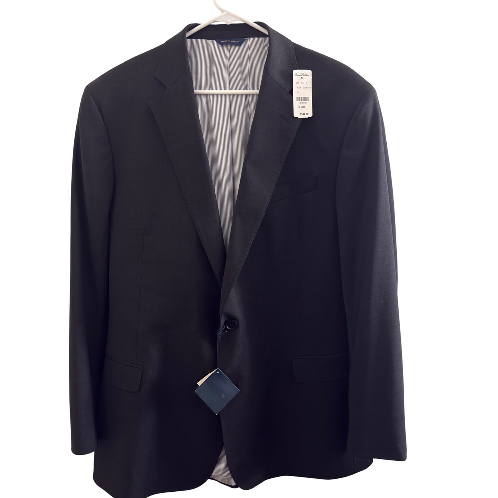 NWT Brooks Brothers Explorer Suit Jacket Fitzgerald Fit Navy Blue Mens 46 Long